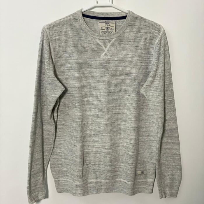 NEXT LIGHT GREY HEATHERED CREW NECK